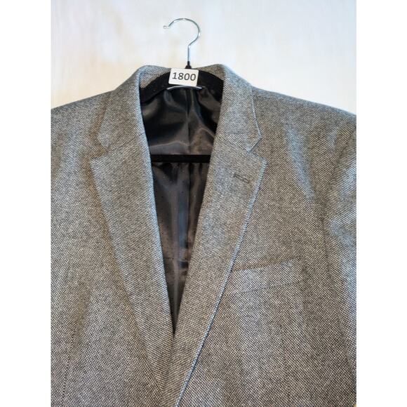 Tommy Hilfiger Blazer‎ Mens 40R Wool Blend Suit Jacket Gray Black Tweed Business - Picture 8 of 10
